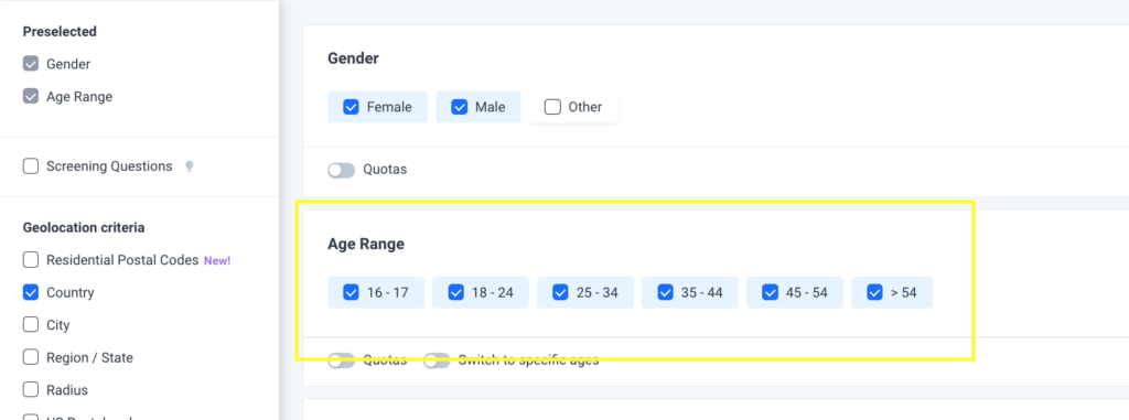 demographic targeting survey