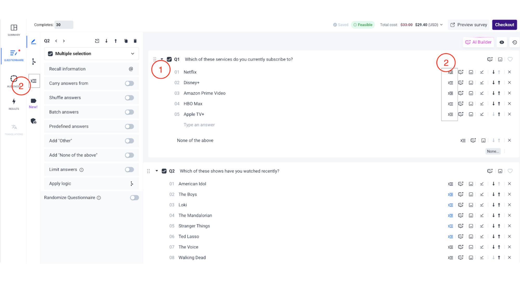 Where to find Answer Display Logic