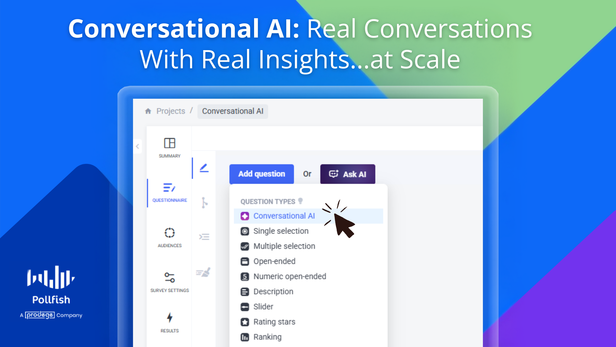 Conversational AI on Pollfish