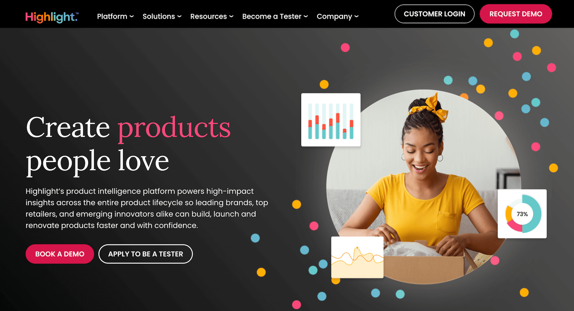 Highlight homepage: Create products people love