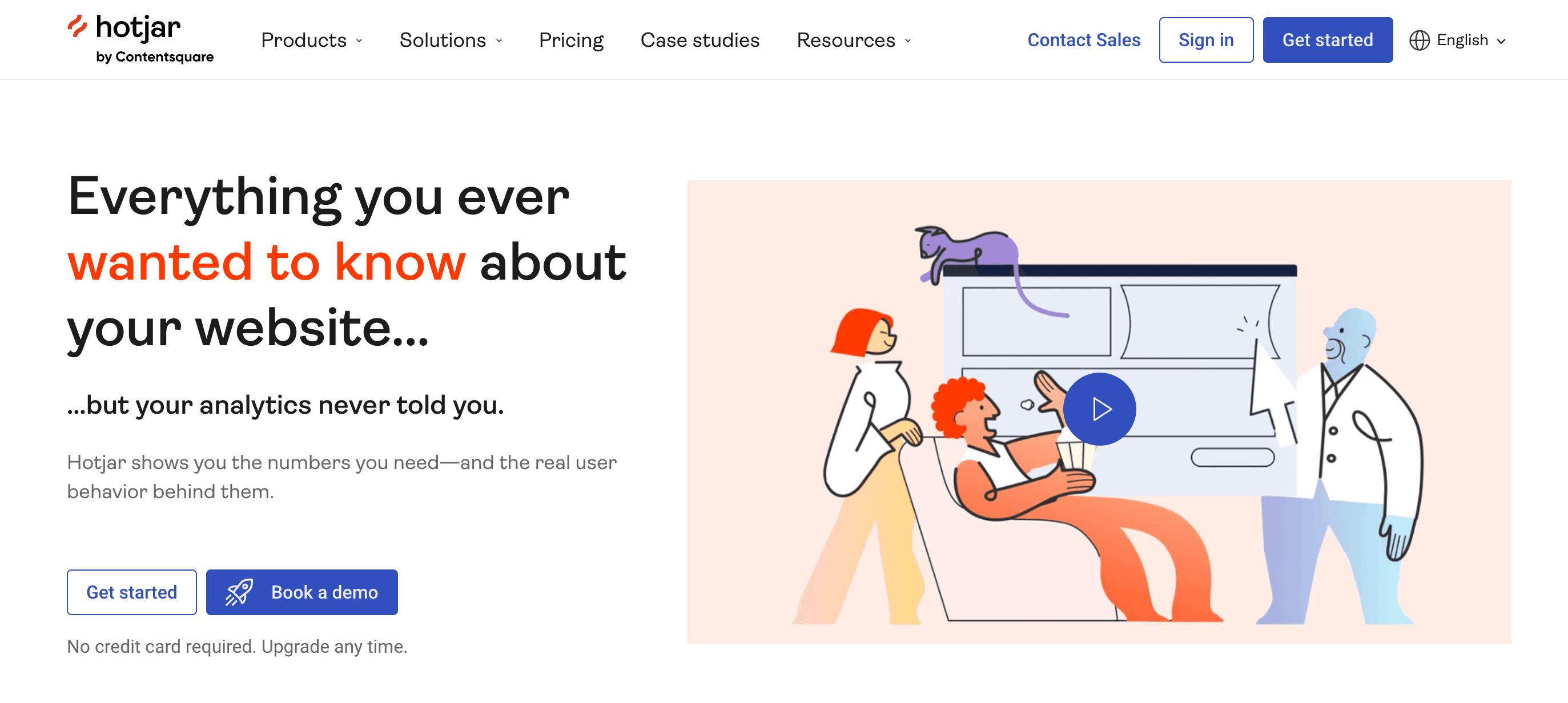 Hotjar homepage: Everything you ever wanted to know about your website