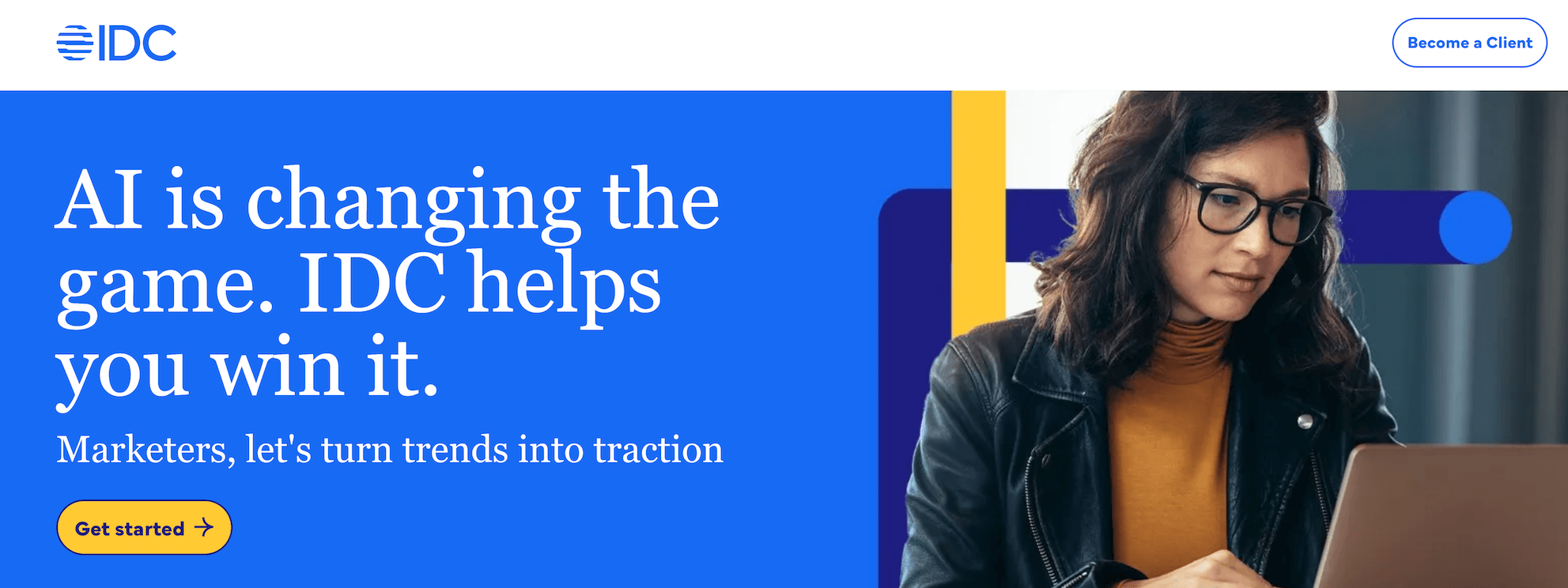 IDC homepage: AI is changing the game. IDC helps you win it.