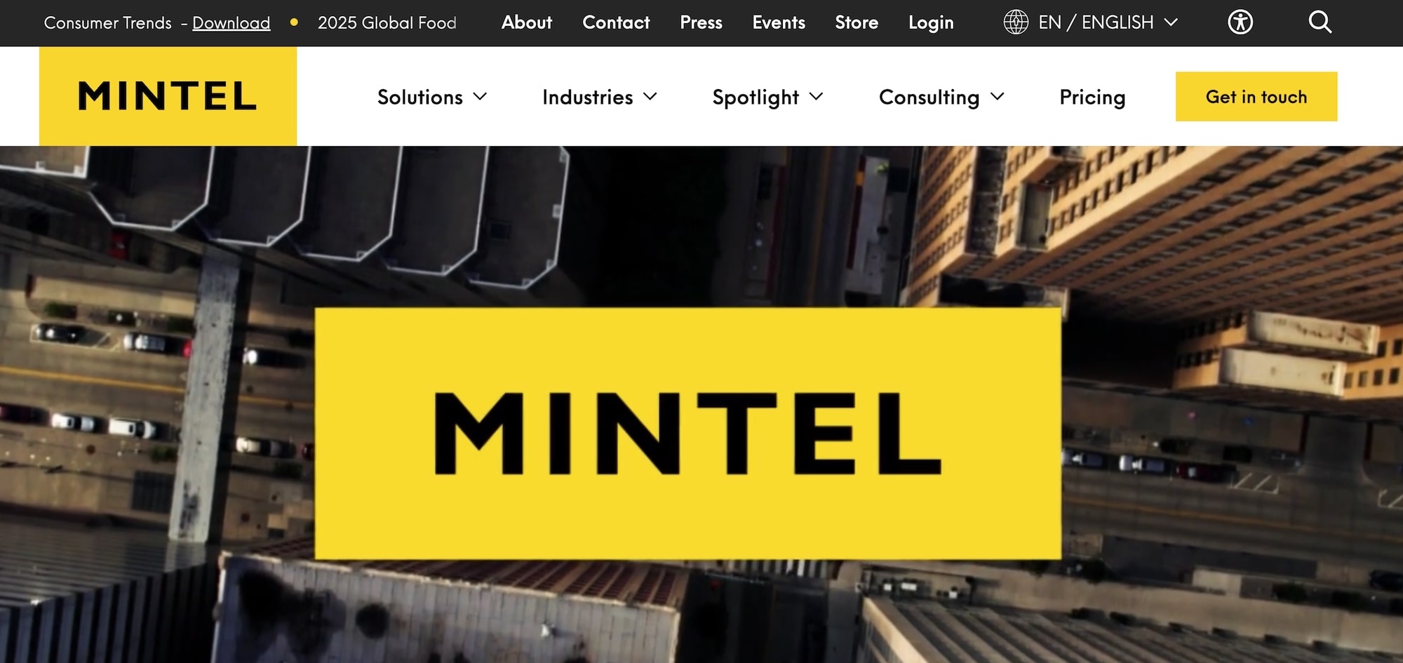 Mintel homepage